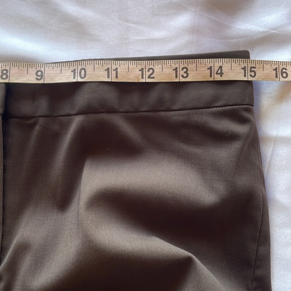 Burberry London Brown Straight Leg Tailored Trousers Wool Blend Buttoned Sz 6 - Picture 4 of 16